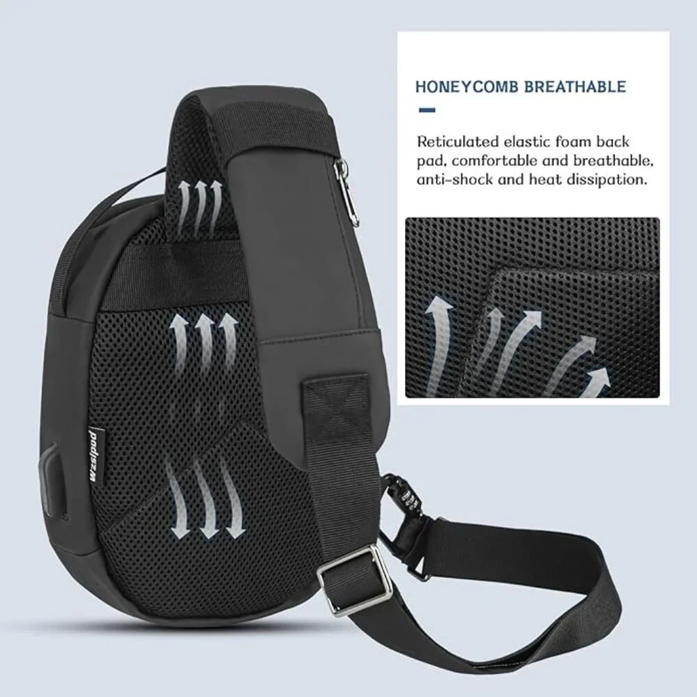 NEW! Anti-Theft Hard-Shell Crossbody/Shoulder Bag w/Locking Zippers and Strap